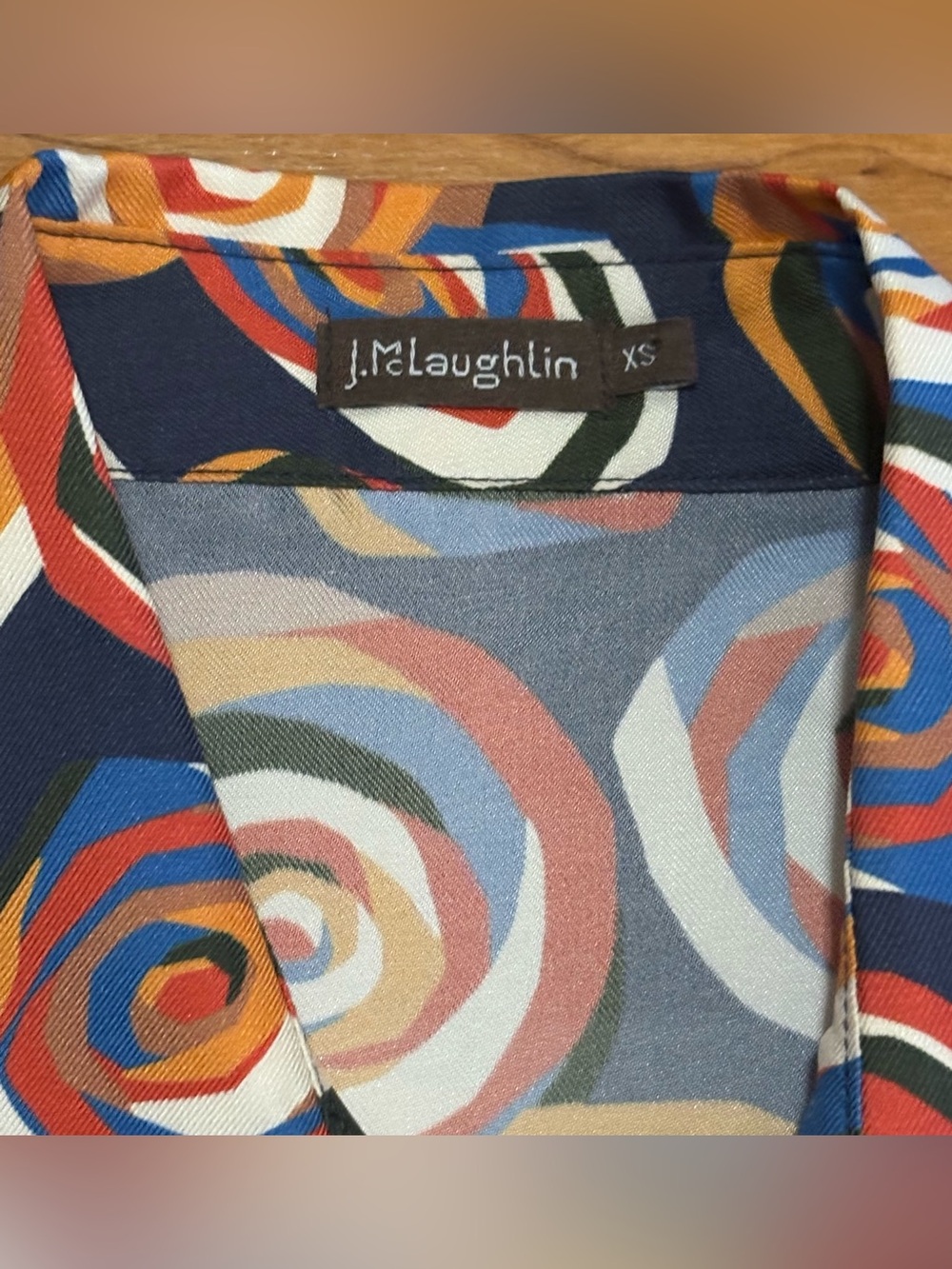 J. McLaughlin Mollie Silk-Blend Midi Shirt Dress Women's XS Quiet Luxury - Picture 3 of 11